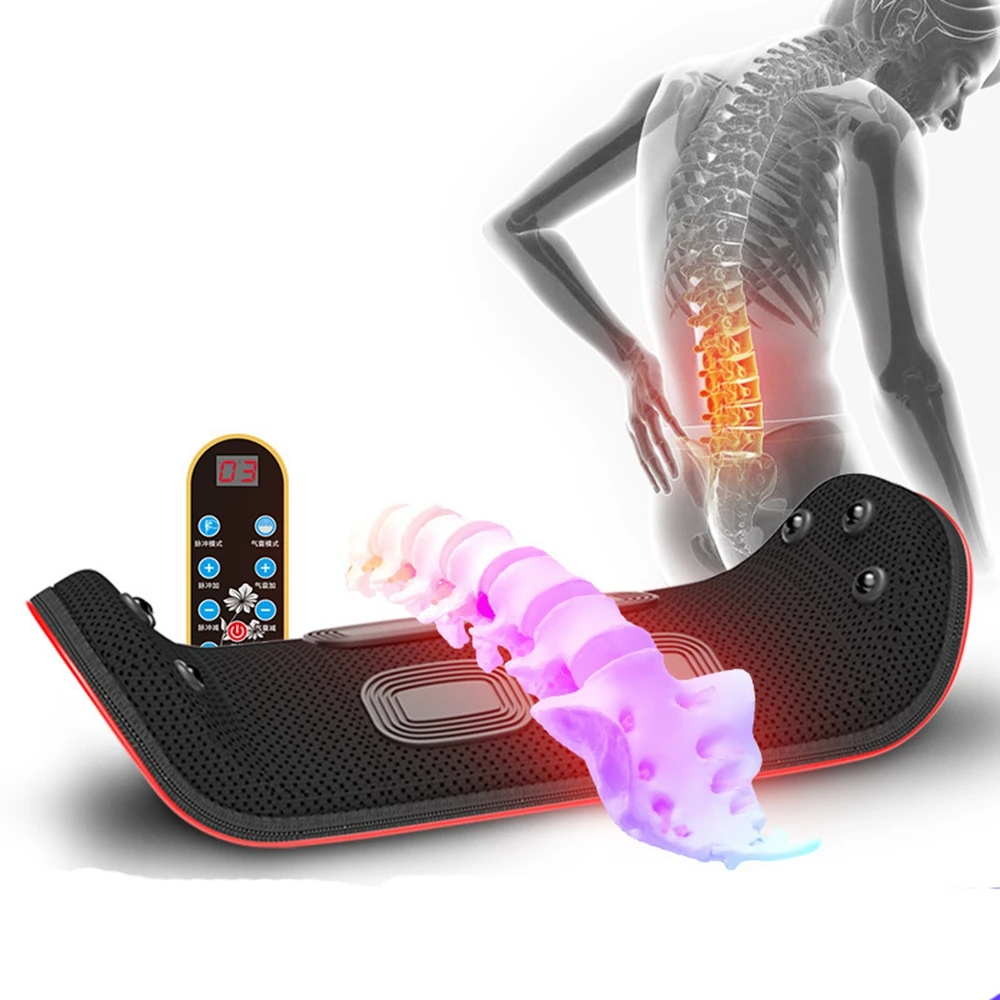 

Electric Waist Massager Lumbar Traction Device Inflatable Hot Compress Lumbar Spine Support Vibration Massage Back Relieve Pain