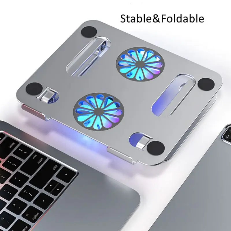 gaming laptop stand cooling accessories aluminum foldable notebook support laptop base macbook pro holder adjustable bracket free global shipping