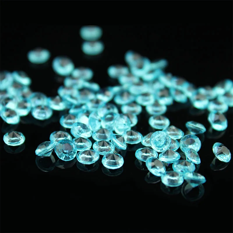 Turquoise Алмазные свадебные конфетти декорация драгоценные камни 8 мм 2CT 2000 шт. в упаковке, Разбрасыватели конфетти для стола, прозрачные кристаллы, центральный элемент, вечерние принадлежности - Цвет: Turquoise