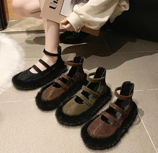 Женская обувь на плоской подошве Новое поступление модная повседневная Теплая