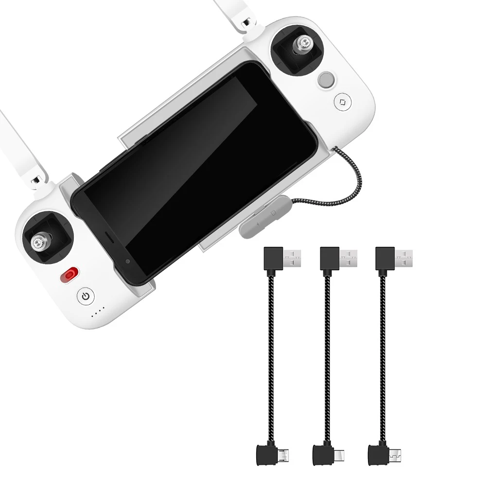 Кабель для передачи данных DJI Spark/MAVIC Pro/Mavic 2 Air control Micro USB освещения/type C/Micro линия IPhone
