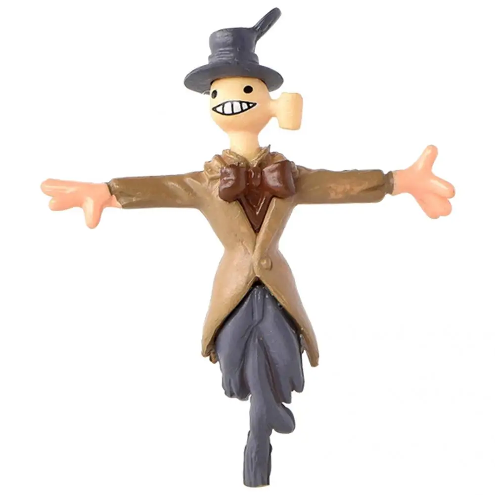 

Plastic Practical Landscape Miniatures Scarecrow Figures Reusable Mini Scarecrow Delicate for Succulents