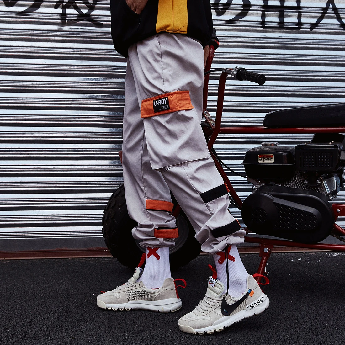 LACIBLE боковые карманы шаровары Штаны Для мужчин 2019 в стиле хип хоп впитывает пот и