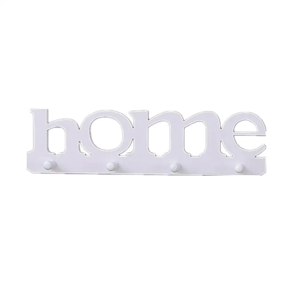 

Home Letter Shape Pendant Punch Free Clothes Bag Key Rack Bathroom Door Hanger