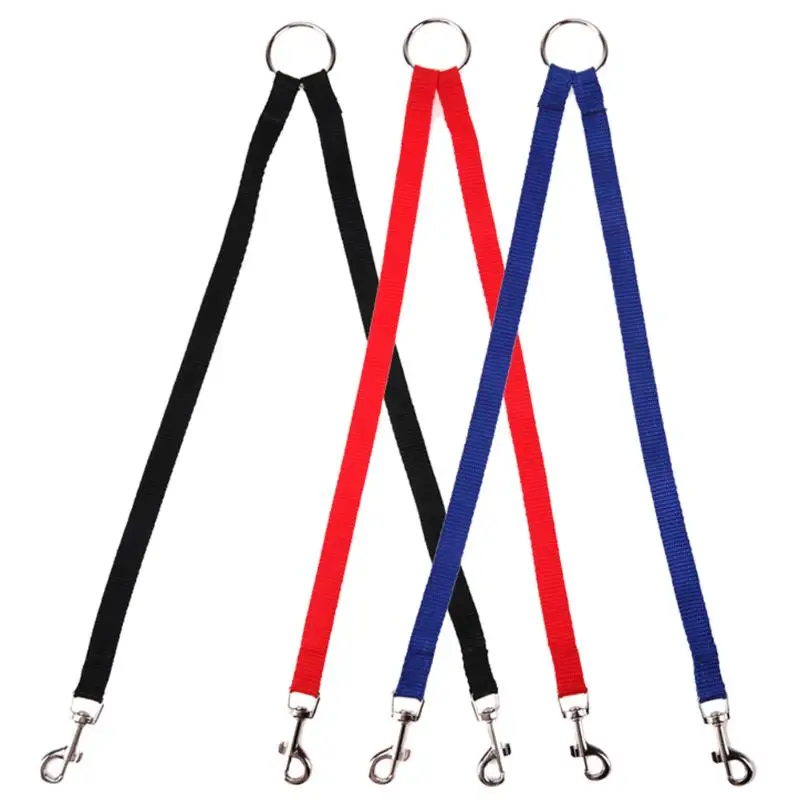 Регулируемый нейлоновый 2 Way двух собак поводок для автоматический муфта Training