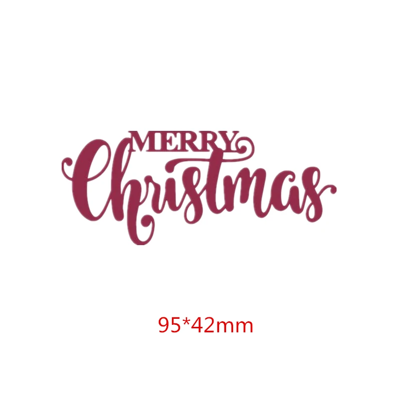 Merry Christmas Рождественские слова "пусть вы Рождество Искра" металлические Вырубные штампы для скрапбукинга бумаги фотоальбома открыток Декор - Цвет: Merry Christmas