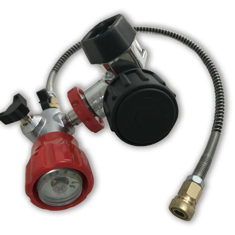 Ac268101 углеродное волокно высокого давления газовый баллон 4500Psi/300 бар 6.8L пистолет Воздушный бак сжатый ВВС Кондор акваланг Pcp Acecare - Цвет: valve