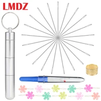 lmdz knitted big eye sewing embroidery needles stitch unpicker flower threader sewing embroidery tools handmade sewing tool
