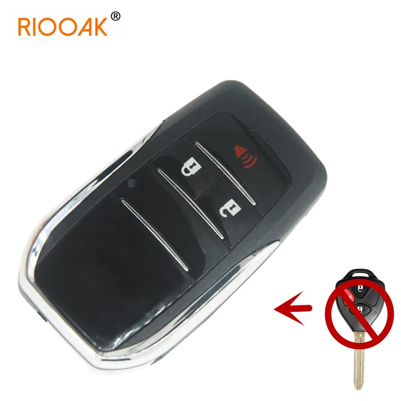 2 + 1 кнопочный Корпус Ключа модифицированный складной пульт дистанционного