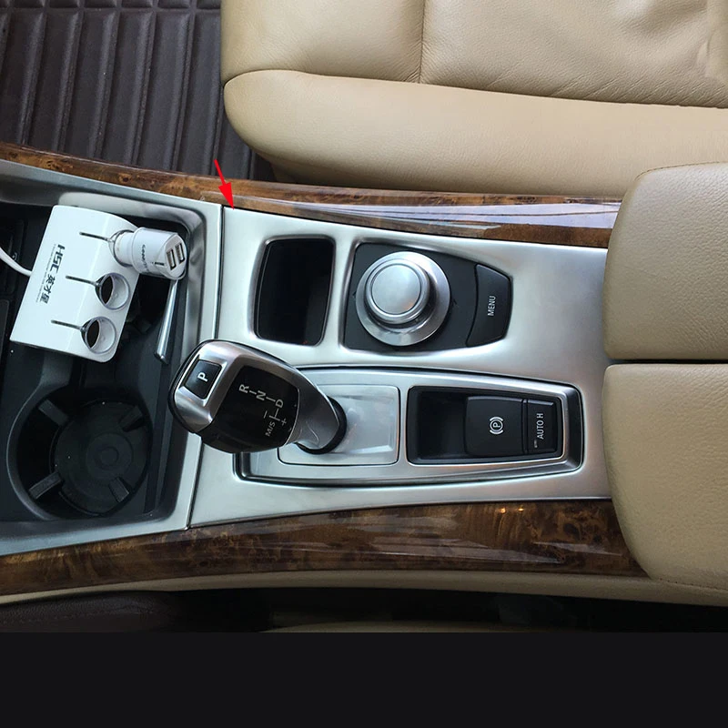 

Stainless Frame Center Gear Shift EPB Panel Cover Trim For BMW X5 E70 07-10 & X6 E71 08-12