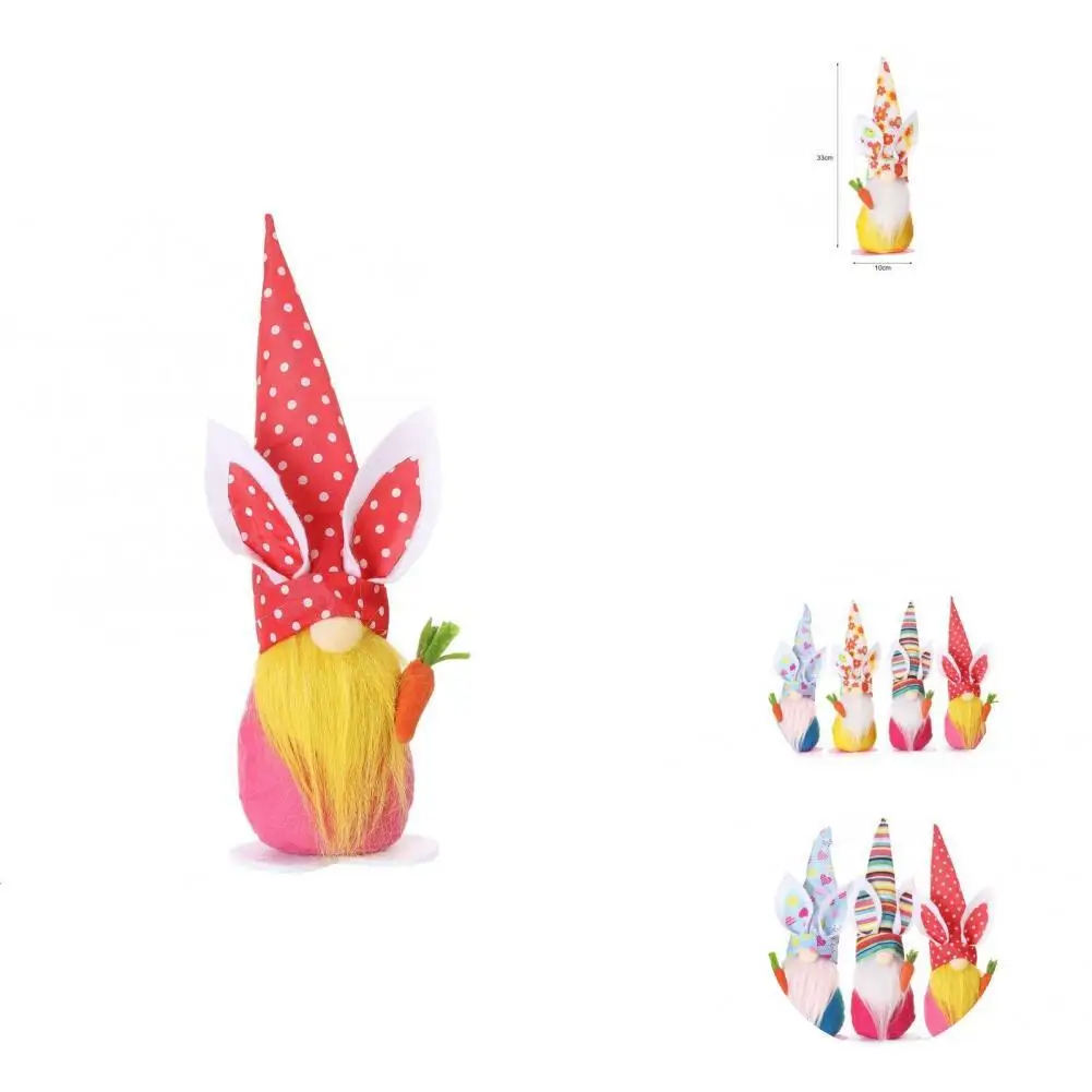 

Novel Portable Convenient Attractive Faceless Bunny Plush Doll for Household Easter Plush Doll Easter Doll