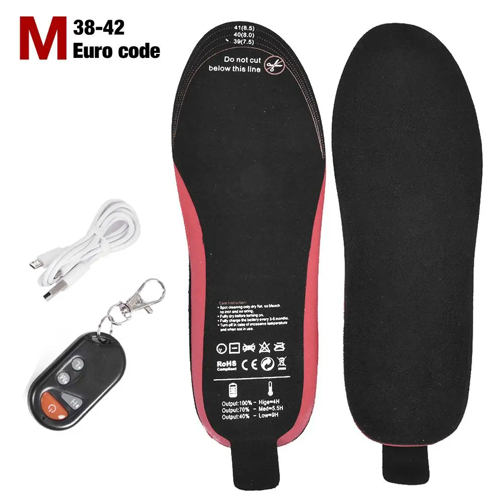1900 мА/ч 240V USB нагреваемая стелька с дистанционным управлением Управление