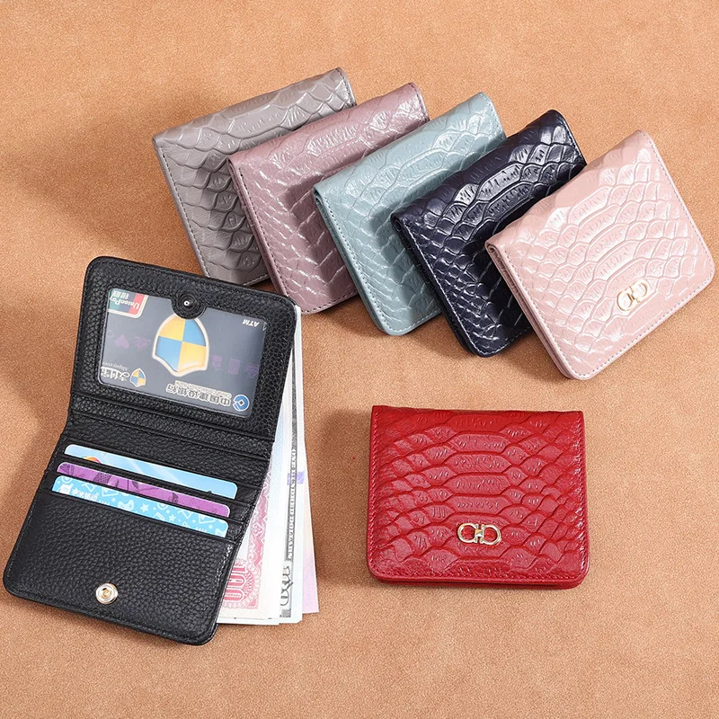 Новинка женский многофункциональный Короткий держатель для карт с узором из