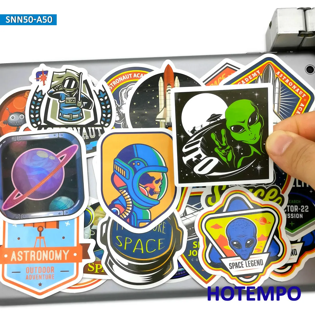 50 шт. космического пространства НЛО ракета космонавт Вселенной Стиль наклейки