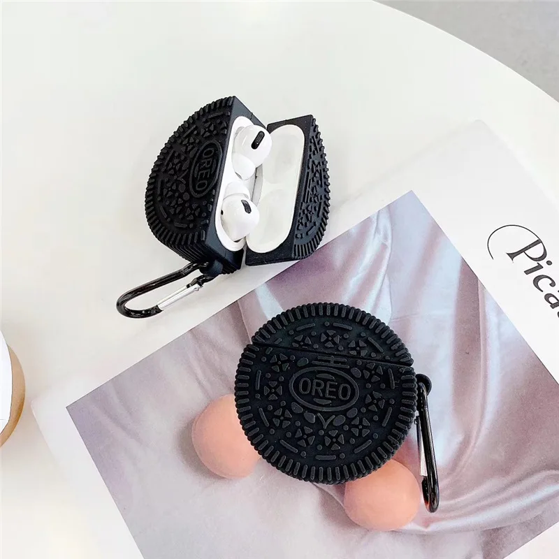 

Oreo Milk Chocolate Biscuit 3D Case for Airpods 1 2 3 Pro Earphone Box Cover Soft Bluetooth Wireless Protect Case for Airpod