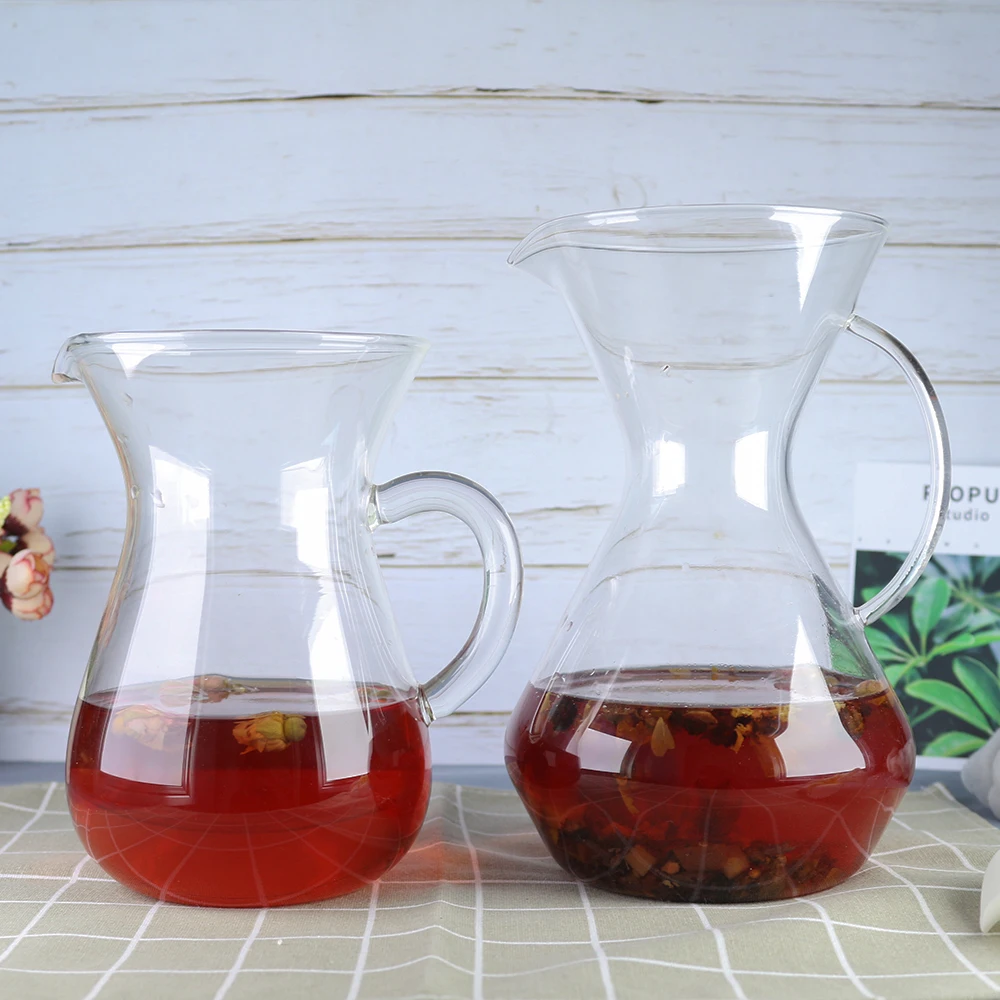 Стеклянный карамельный термостойкий стеклянный кофейник 700 мл/900 мл ручной