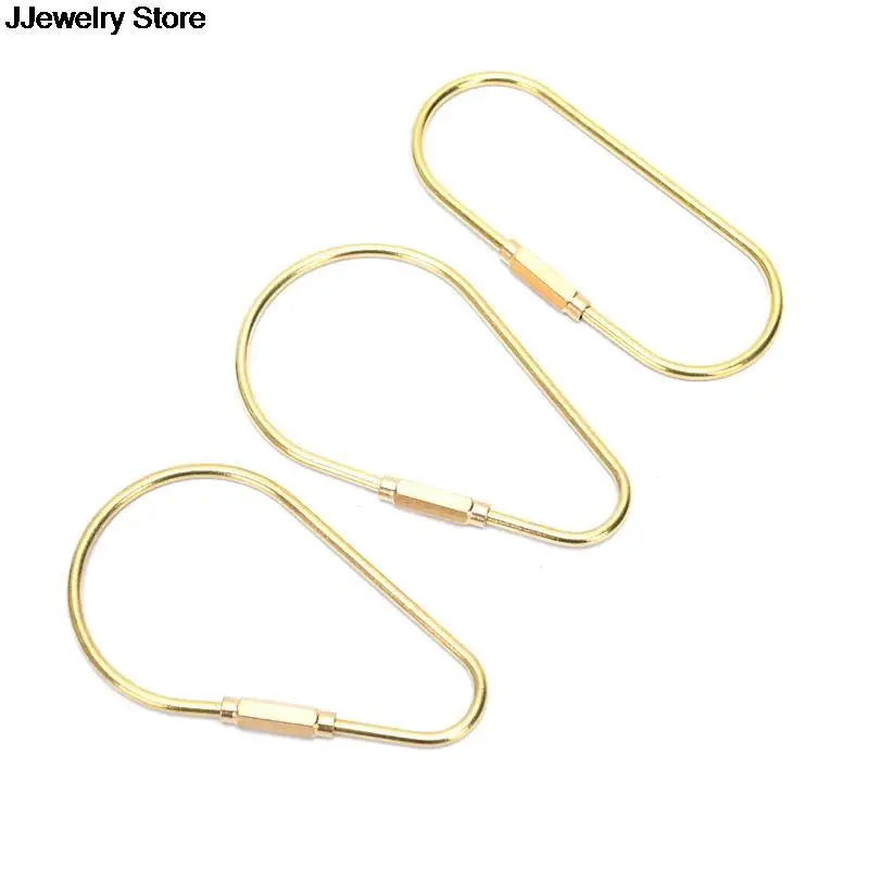 1 шт. латунный брелок с Замком D золотистого цвета для кемпинга аксессуары |