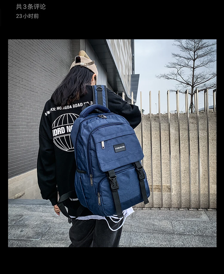 

BB043 Korean version of tooling style backpack school boys casual all-match computer backpack