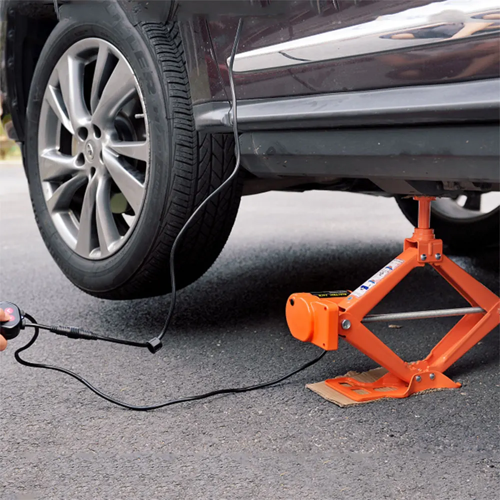 

12V 5Ton(6600lb) New Electric Car Jack kit Electric Impact Wrench with Double Saddles for Vehicle And SUV jacks set repair tool