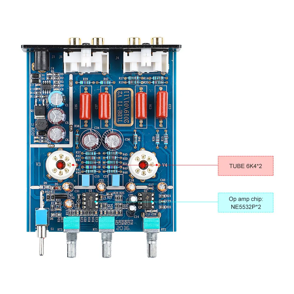 AIYIMA DC12V аудио 6K4 трубчатый усилитель предусилитель Hi-Fi контроль высоких басов