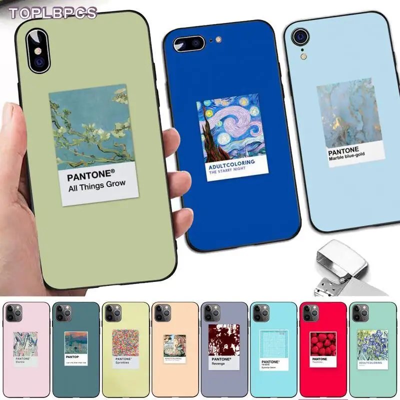 TOPLBPCS Vingate Vincent Van Gogh Pantone эстетическое искусство чехол для телефона iPhone 8 7 6 6S Plus X 5S SE