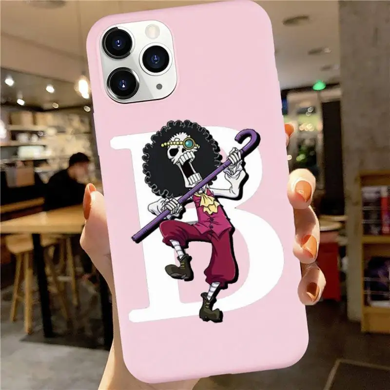

Anime Classic japan One Piece Luffy Phone Case Candy Color for iPhone 6 7 8 11 12 s mini pro X XS XR MAX Plus
