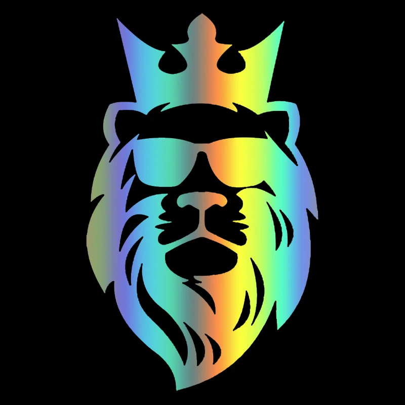 

S51554, различные размеры/цвета, Женская наклейка Лев Kороне, животные, мотоциклетные декоративные аксессуары