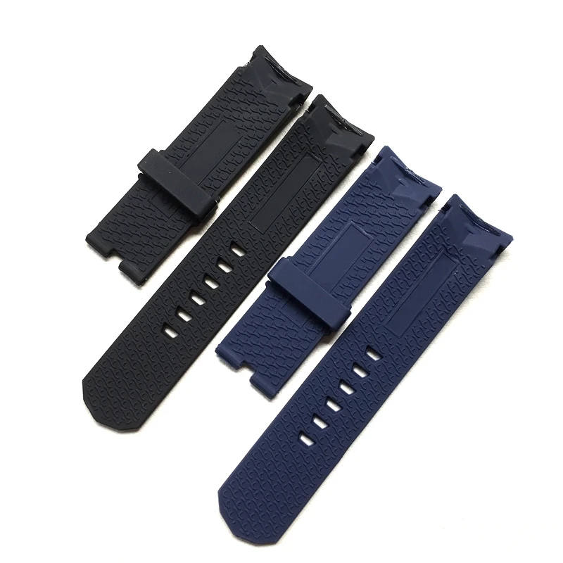 22mm 24mm Black  Blue Silicone Rubber Watchbands For Corum ADMIRAL'S CUP  Wacth Strap Wristband Bracelet Without buckle