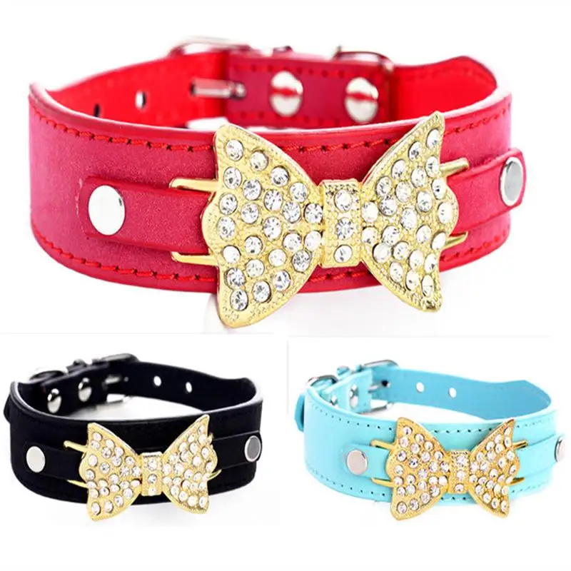 HiMISS Стразы Диаманте бабочка галстук-бабочка для животных воротник с