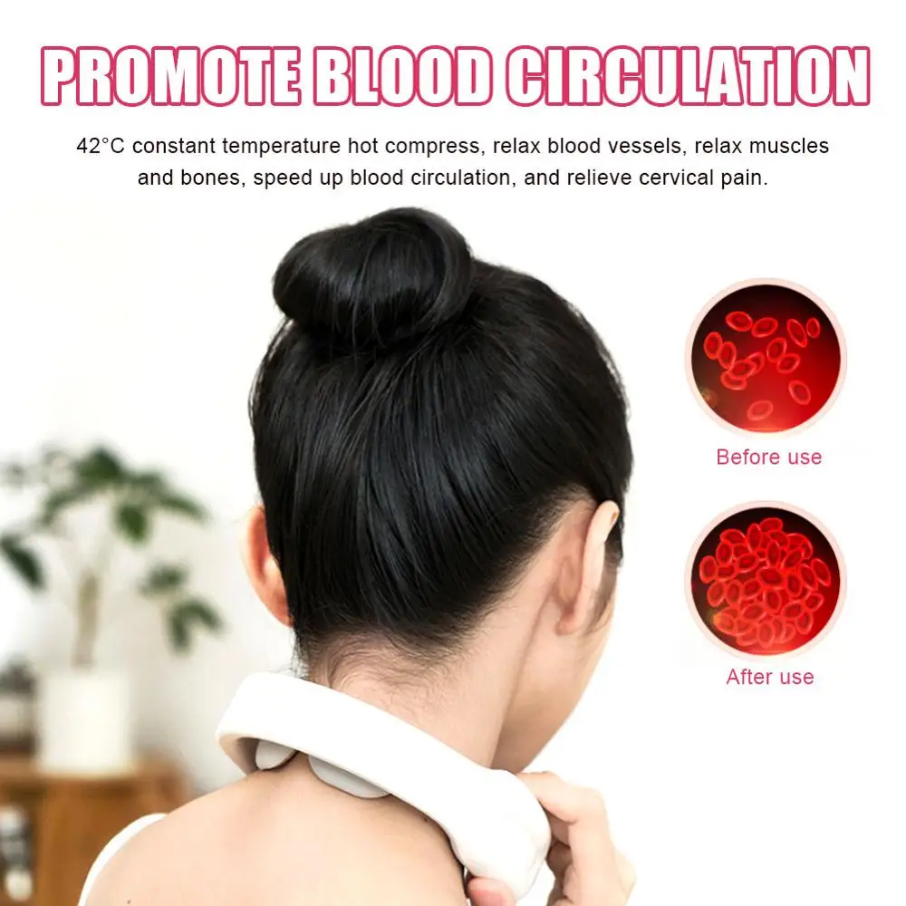 

Smart Electric Neck and Shoulder Massager Pain Relief Tool Health Care Relaxation Cervical Vertebra Physiotherapy