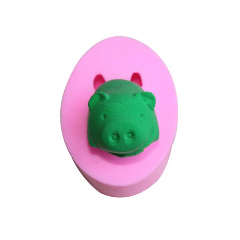Просто кухня силиконовые формы трехмерный мультфильм свинья помадка делая