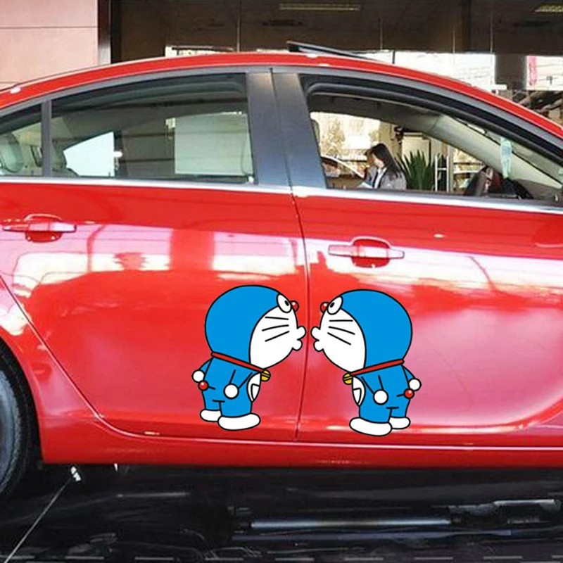 2 шт./лот Doraemon автомобильная наклейка милая мультяшная Дораэмон поцелуй вместе