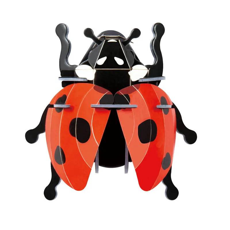 3D three-dimensional puzzle insect model children's paper creative toys hot sale | Puzzles