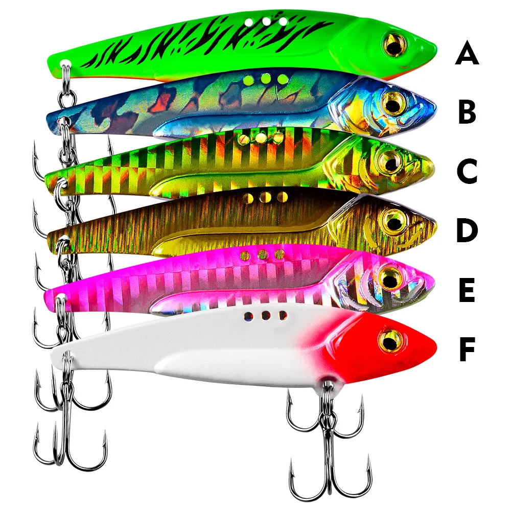 

5/7/10/15/20G 3D Eyesmetal Vib Blade Lure Sinking Vibration Baits Artificial Vibe for Bass Pike Perch Fishing 6 Colors