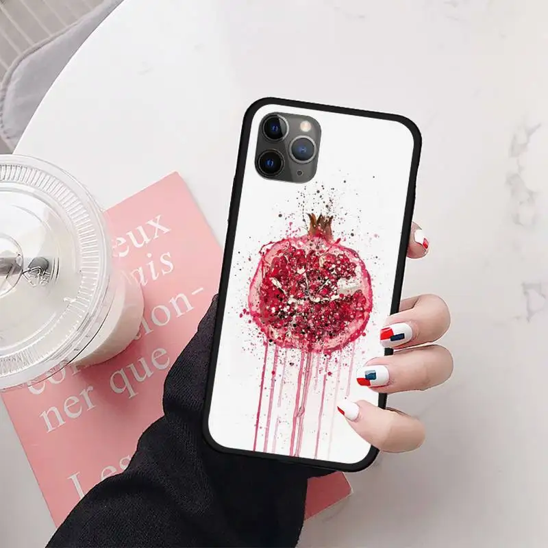 

Watercolor fruit Painted Phone Case for iPhone 11 12 mini pro XS MAX 8 7 6 6S Plus X 5S SE 2020 XR