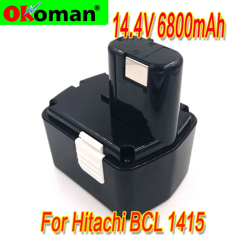 Перезаряжаемая батарея 14 4 В Ni MH 6800 мАч для Hitachi Power Tool шуруповерт дрель: EB1820 EB1812
