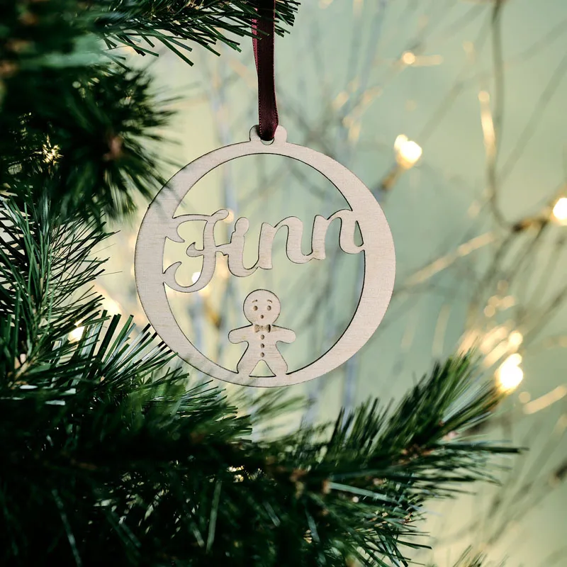Деревянные рождественские украшения на заказ деревянные персонализированные