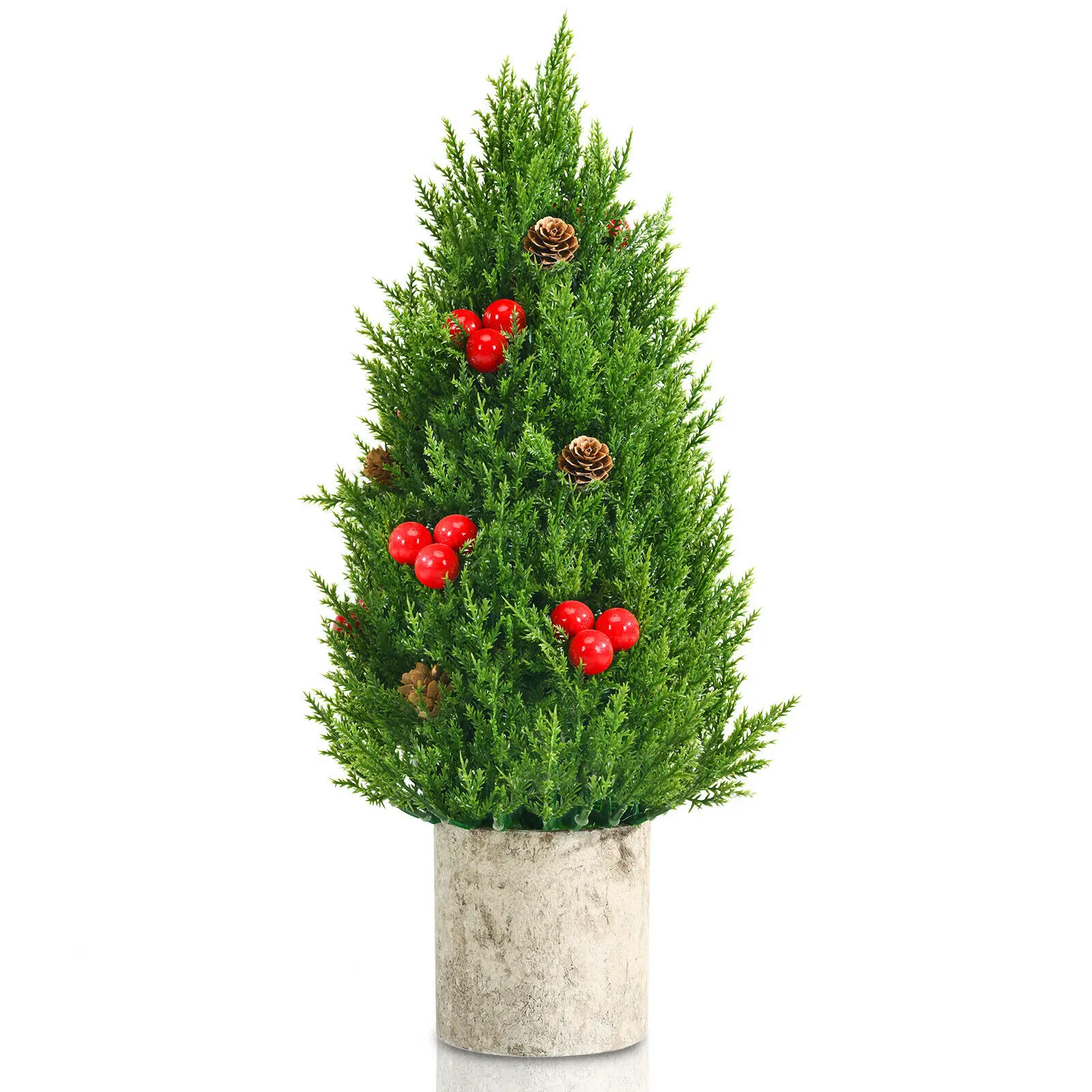 

Costway 18.5" Tabletop Artificial Christmas Tree w/ 170 PE Branches & Pulp Stand CM23674