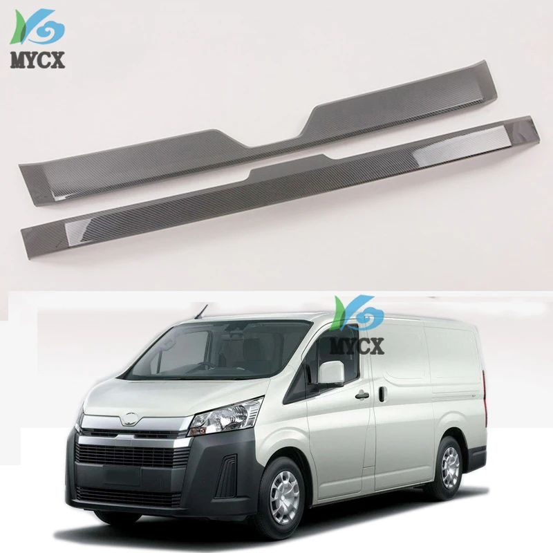

2 шт., полоса на решетку радиатора автомобиля из АБС-пластика, подходит для Toyota Hiace 2019, аксессуары для украшения автомобиля, Хромовый Стайлинг, автостайлинг