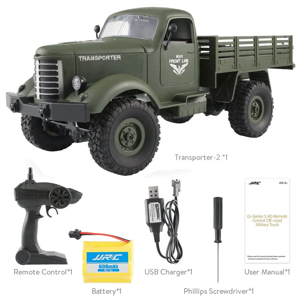 Грузовик с дистанционным управлением JJRC FINESER Q61 RC 1:16 2 4G грузовик 4WD внедорожный