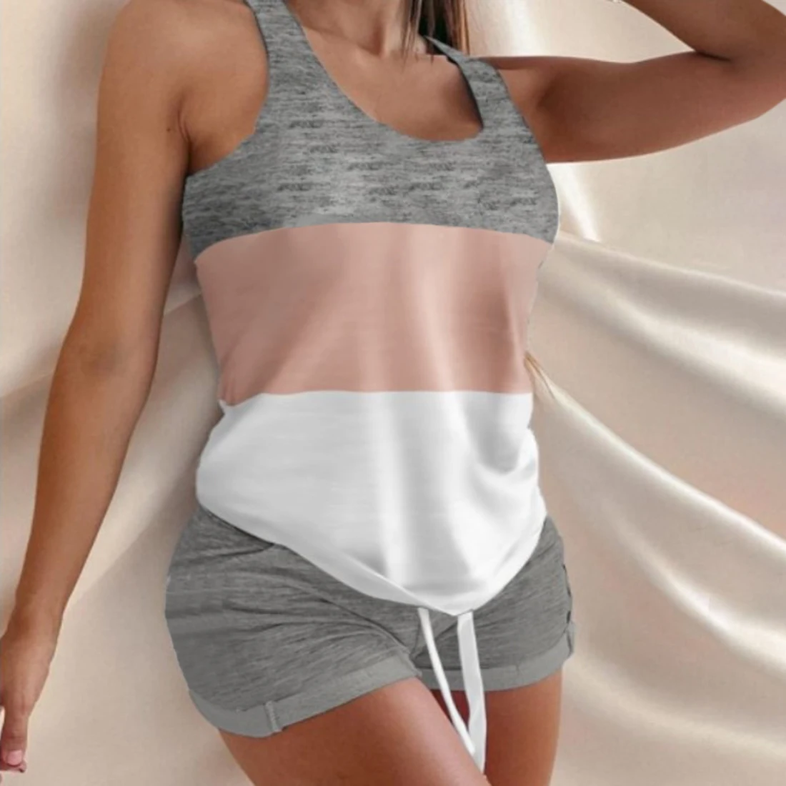

Pyjamas Women Camisole Sleep Wear Women Pajamas Heart Print Nightgown Ruffled Flounce Shorts Lingerie Set Home Clothes