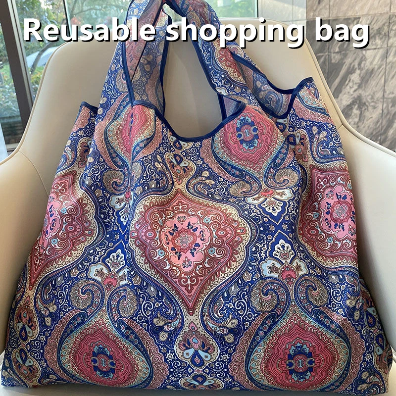 

Large Foldable Shopping Carry Bags Tote Handbag Best Foldaway Reusable Eco-Friendly for Life Groceries Folding Portable Women