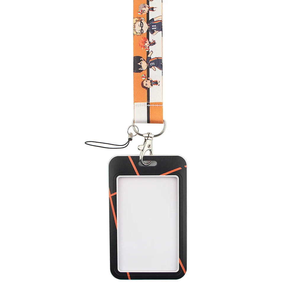 

LT19 Anime Haikyuu Lanyard Credit Card ID Badge Holder Key Ring Bag Student Women Travel Bank Bus Business Card Cover Keychain