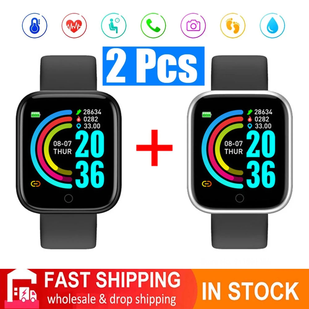 

Y68/D20 Smart Watch 2021 Smartwatch Heart Rate Blood Pressure Sleep Motion Tracking Monitoring Smart Bracelet for Android IOS