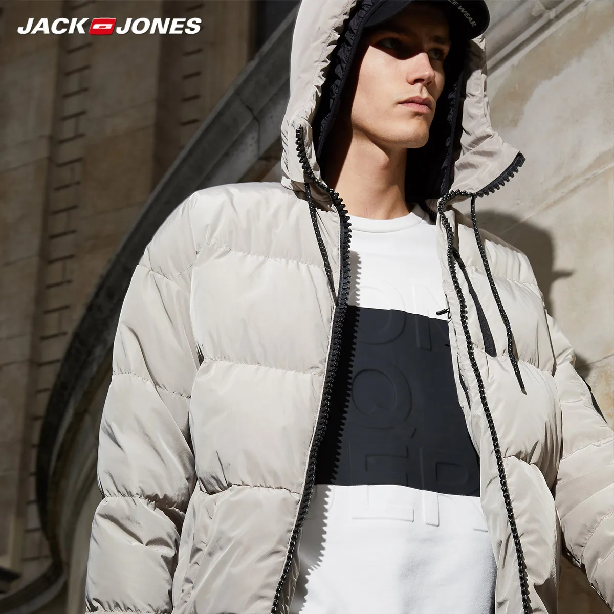 JackJones мужская зимняя куртка на молнии с капюшоном | 218312531|