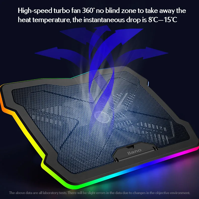 Llano охлаждающая подставка для ноутбука с регулируемой скоростью ветра/высотой RGB