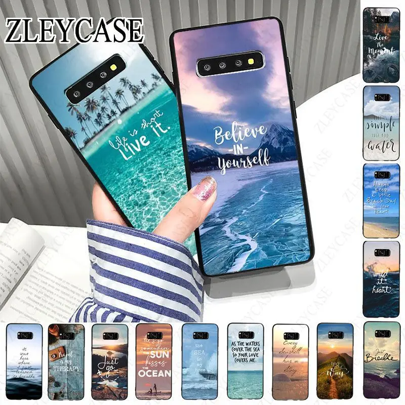 Travel mountain sea beach quotes Phone Case For samsung galaxy s10plus s10e s10lite s9 s8plus s20 plus s7 s6edge s20ultra case