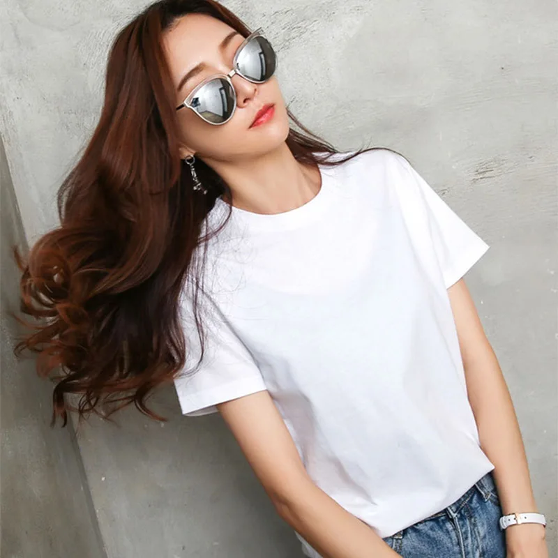 Модная супермягкая однотонная женская футболка на весну и лето женские топы из