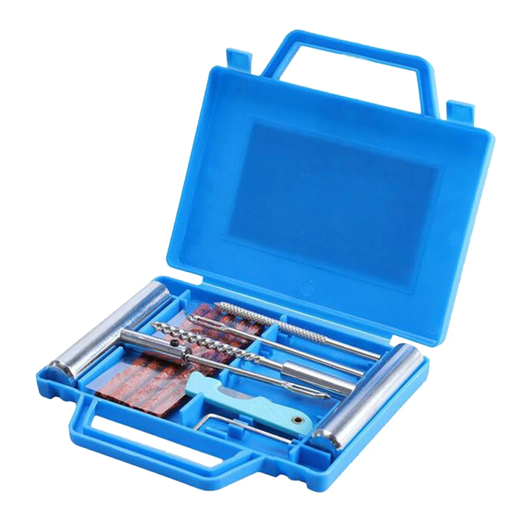 

11pcs Car Van Motorcycle Bike Emergency Heavy Duty Tubeless Tire Puncture Professional Repair Kit Plug Set