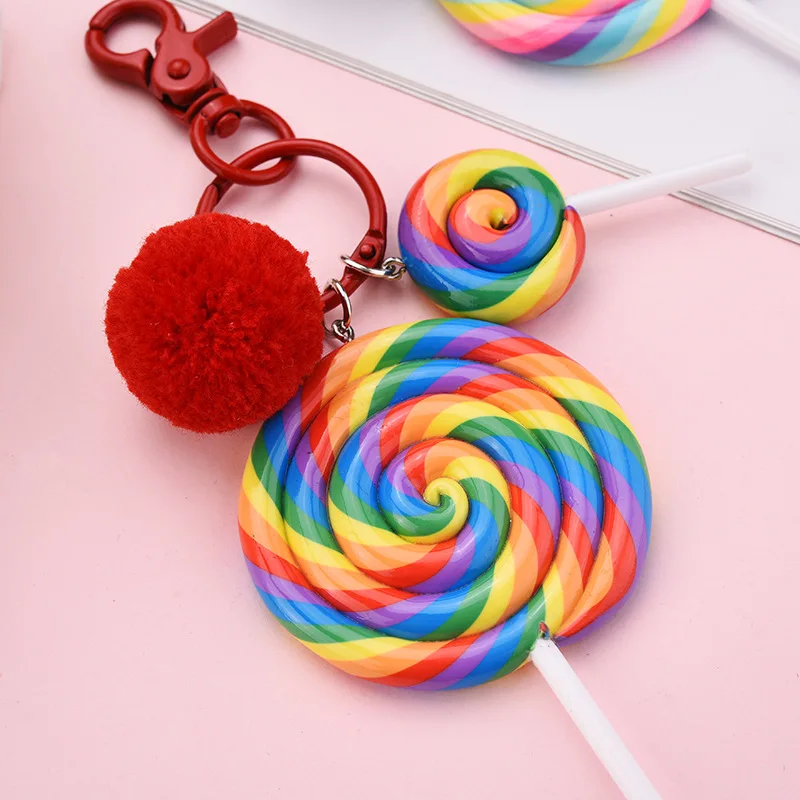 Новинка модный брелок для ключей из кремовой смолы цепочка мягкой глины с